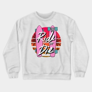 VSCO GIRL skateboard vintage retro sunset distressed Crewneck Sweatshirt